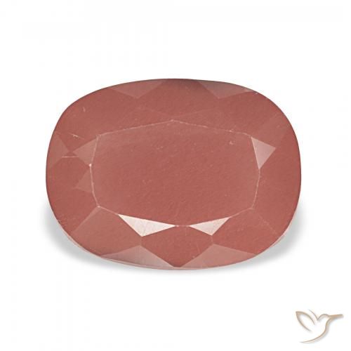 2.85ct Rojo medio Labradorita Andesina, Forma Cojín, Translúcido