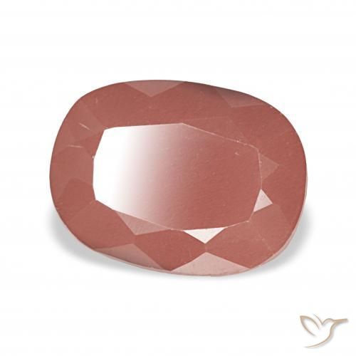 Labradorita Andesina Rojo medio natural de 2.85 ct, Forma Cojín, Translúcido