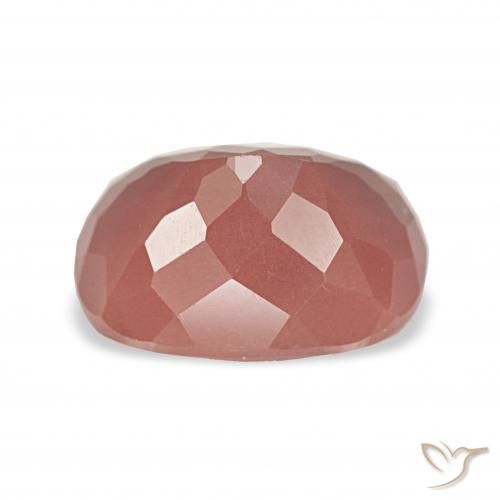 Labradorita Andesina Rojo medio natural de 2.85 ct, Forma Cojín, Translúcido