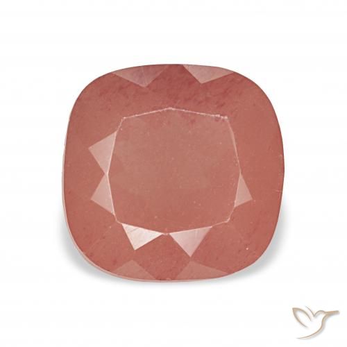 2.65ct Rojo medio Labradorita Andesina, Forma Cojín, Transparente