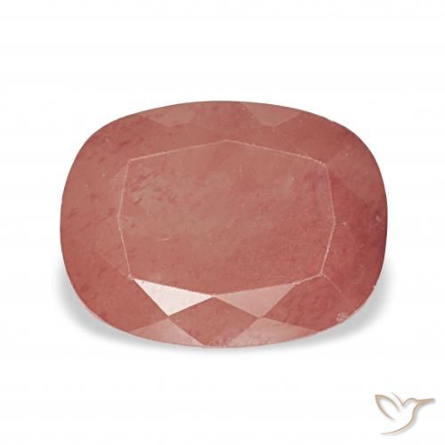 2.74ct Rojo medio Labradorita Andesina, Forma Cojín, Transparente