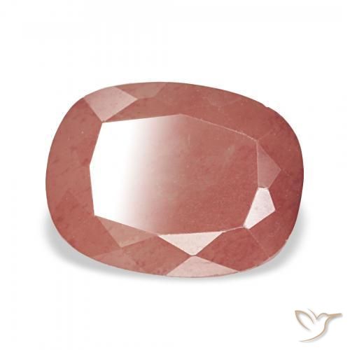 Labradorita Andesina Rojo medio natural de 2.74 ct, Forma Cojín, Transparente