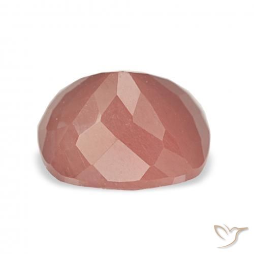 Labradorita Andesina Rojo medio natural de 2.63 ct, Forma Cojín, Translúcido