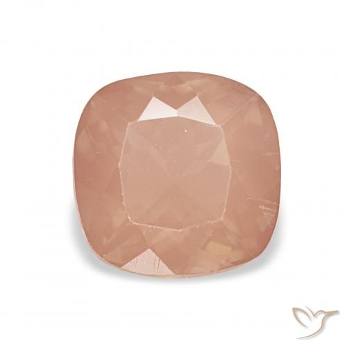 2.35ct Naranja rojizo claro Labradorita Andesina, Forma Cojín, Transparente