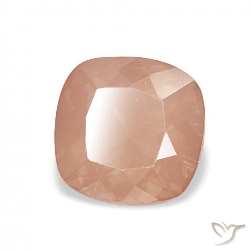 Labradorita Andesina Naranja rojizo claro natural de 2.35 ct, Forma Cojín, Transparente