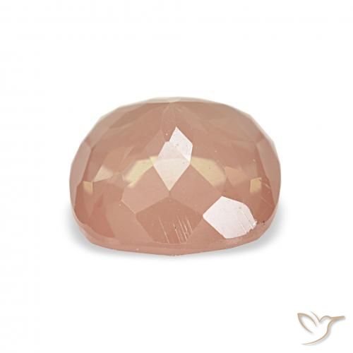 Labradorita Andesina Naranja rojizo claro natural de 2.35 ct, Forma Cojín, Transparente