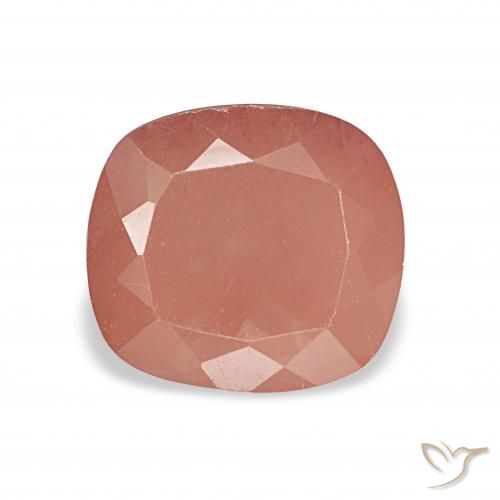 2.74ct Naranja rojizo Labradorita Andesina, Forma Cojín, Transparente