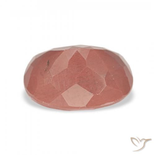 Labradorita Andesina Naranja rojizo pálido natural de 2.60 ct, Forma Cojín, Translúcido