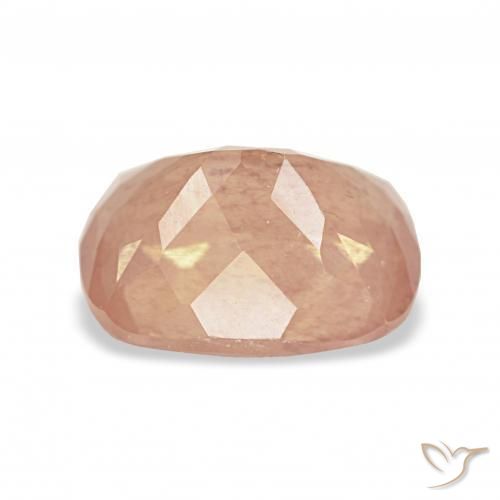 Labradorita Andesina Naranja rojizo natural de 2.99 ct, Forma Cojín, Transparente