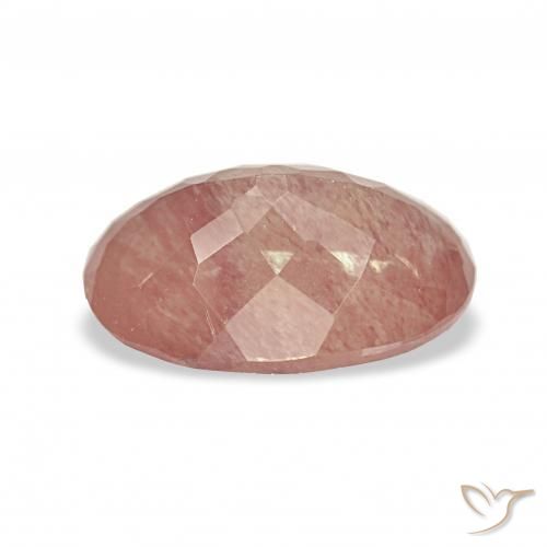Labradorita Andesina Rojo medio natural de 2.46 ct, Ovalada, Transparente