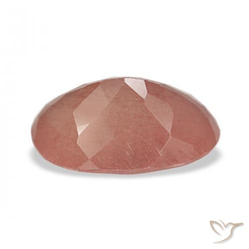 Labradorita Andesina Naranja rojizo pálido natural de 3.31 ct, Ovalada, Transparente