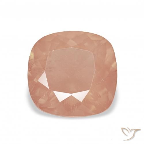 2.76ct Naranja rojizo claro Labradorita Andesina, Forma Cojín, Transparente