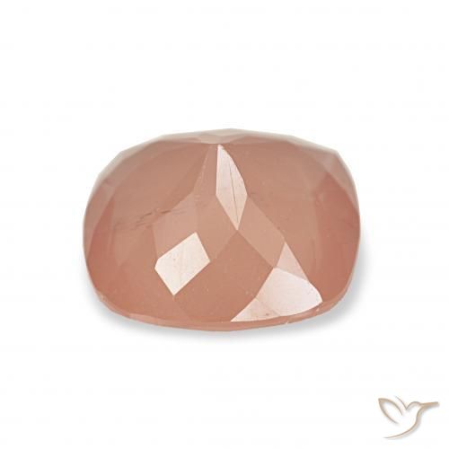 Labradorita Andesina Naranja rojizo claro natural de 2.76 ct, Forma Cojín, Transparente