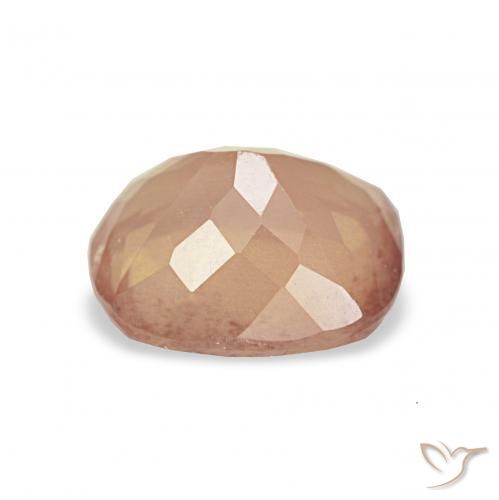 Labradorita Andesina Naranja cantaloupe natural de 1.76 ct, Forma Cojín, Transparente