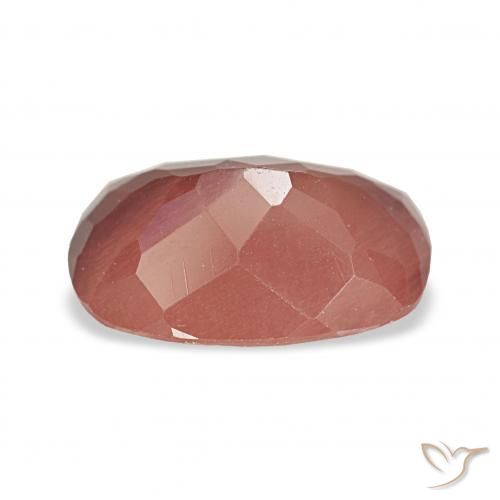 Labradorita Andesina Rojo medio natural de 2.68 ct, Forma Cojín, Transparente