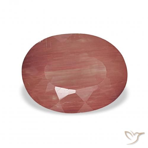 2.06ct Rojo sangre Labradorita Andesina, Ovalada, Transparente