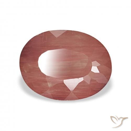 Labradorita Andesina Rojo sangre natural de 2.06 ct, Ovalada, Transparente