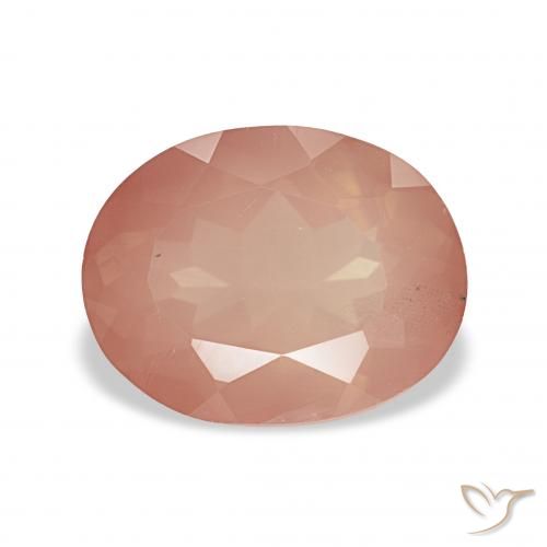 2.90ct Naranja rojizo pálido Labradorita Andesina, Ovalada, Transparente