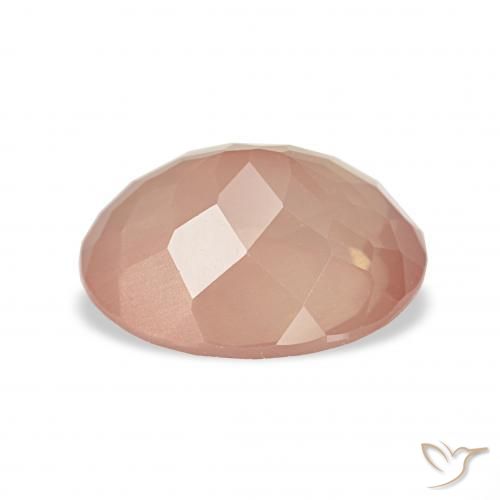 Labradorita Andesina Naranja rojizo pálido natural de 2.90 ct, Ovalada, Transparente