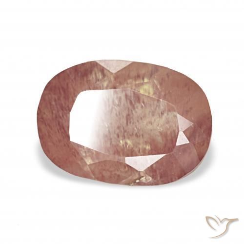Labradorita Andesina Rojo sangre natural de 2.25 ct, Forma Cojín, Transparente