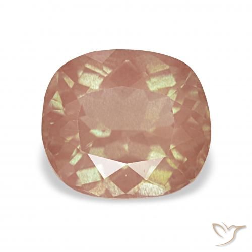 1.85ct Rosado claro Labradorita Andesina, Forma Cojín, Transparente