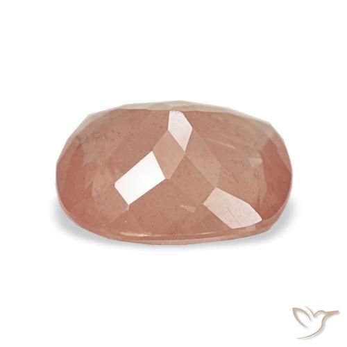 Labradorita Andesina Naranja rojizo claro natural de 2.07 ct, Forma Cojín, VVS