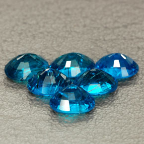 Gemas de apatita azul natural de  ct, corte óvalo, SI