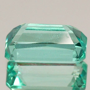 Apatita verde natural de 0,97 ct, corte esmeralda, VS