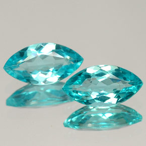 Gemas de apatita azul natural de  ct, marquesa, VVS-VS