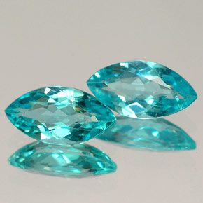 Gemas de apatita azul natural de  ct, marquesa, VVS-VS