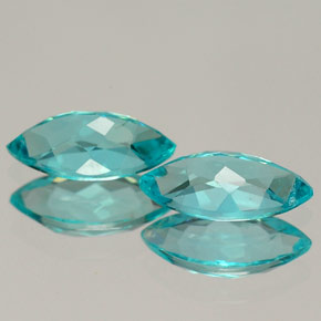 Gemas de apatita azul natural de  ct, marquesa, VVS-VS