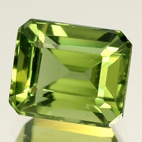 Apatito Verde natural de 1.86 ct, corte esmeralda, VS