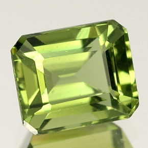 Apatito Verde natural de 1.86 ct, corte esmeralda, VS