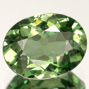 Apatita verde natural de 1,38 ct, corte óvalo, VVS-VS