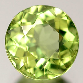 Apatita verde natural de 1,10 ct, corte redondo, VS