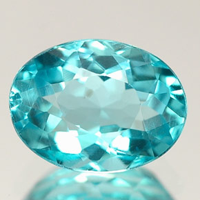 Apatita azul natural de 1,36 ct, corte óvalo, VS