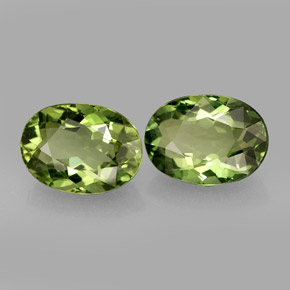 Gemas de apatita verde natural de  ct, corte óvalo, VS