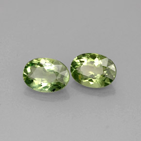 Gemas de Apatito Verde natural de  ct, Corte Óvalo, VS