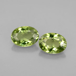 Gemas de apatita verde natural de  ct, corte óvalo, VS