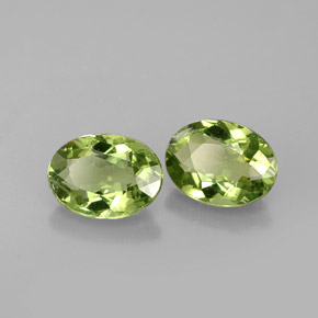 Gemas de apatita verde natural de  ct, corte óvalo, VS