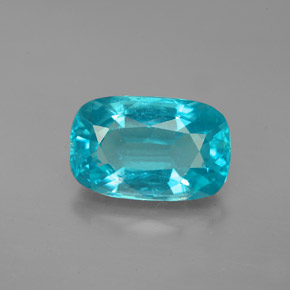 Apatita azul natural de 4,69 ct, corte cojín, VS-SI