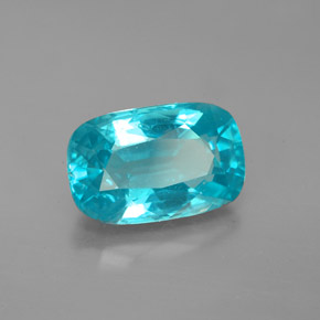 Apatita azul natural de 4,69 ct, corte cojín, VS-SI