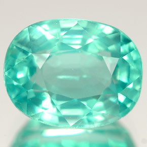 Apatita verde natural de 4,78 ct, corte óvalo, VS