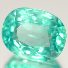 Apatita verde natural de 4,78 ct, corte óvalo, VS