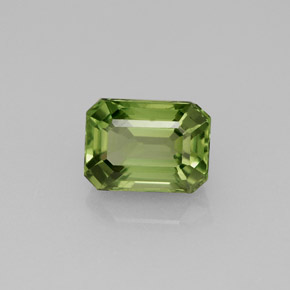 Apatita verde natural de 1,81 ct, corte esmeralda, VS