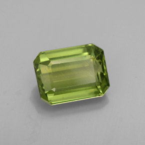 Apatita verde natural de 1,88 ct, corte esmeralda, VS
