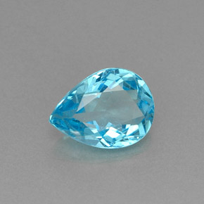 Apatita azul natural de 0,90 ct, en forma de pera, VS-SI