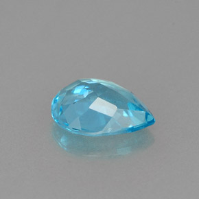 Apatita azul natural de 0,90 ct, en forma de pera, VS-SI