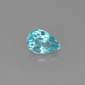 Apatita azul natural de 0,83 ct, en forma de pera, VS
