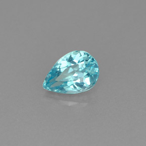 Apatita azul natural de 0,83 ct, en forma de pera, VS